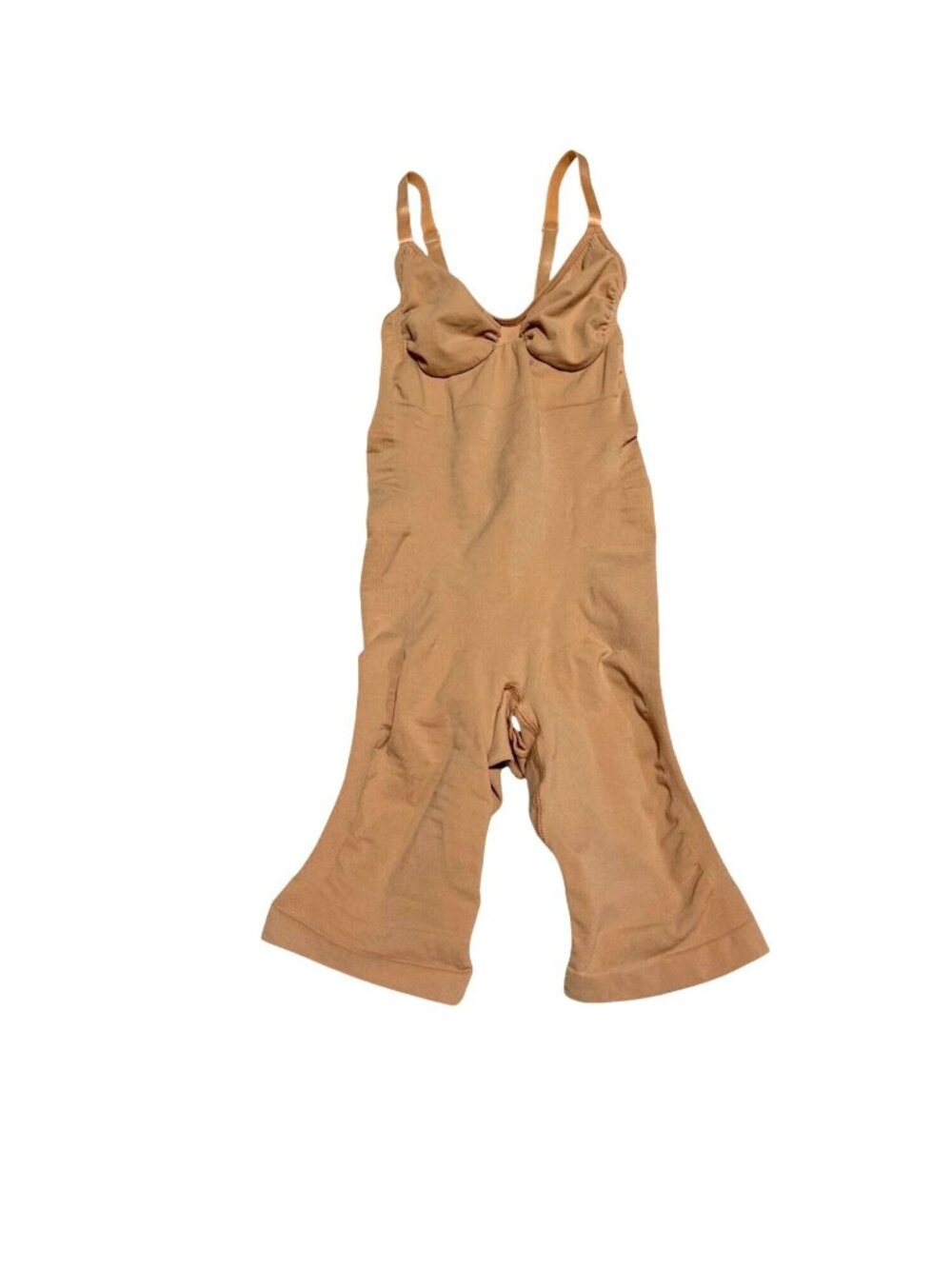 NWOT SKIMS Seamless Sculpt Mid-Thigh Bodysuit Ochre Tan S/M MSRP $74